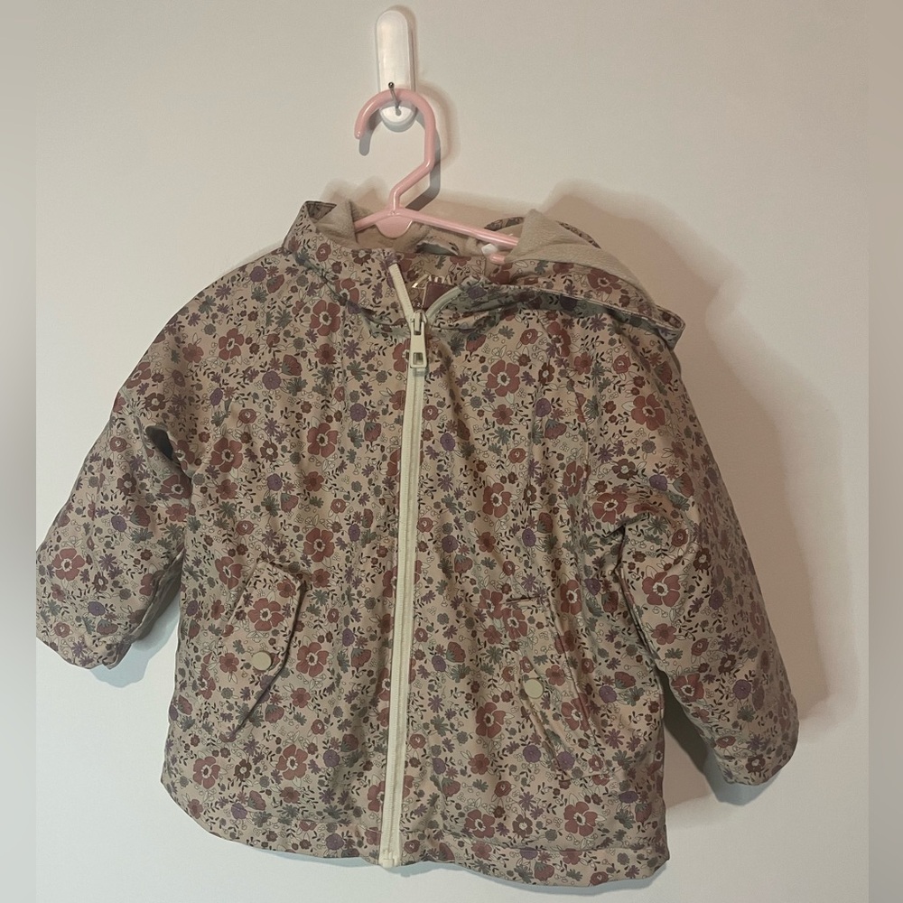 Zara kids rubberized floral raincoat - size 2-3 year